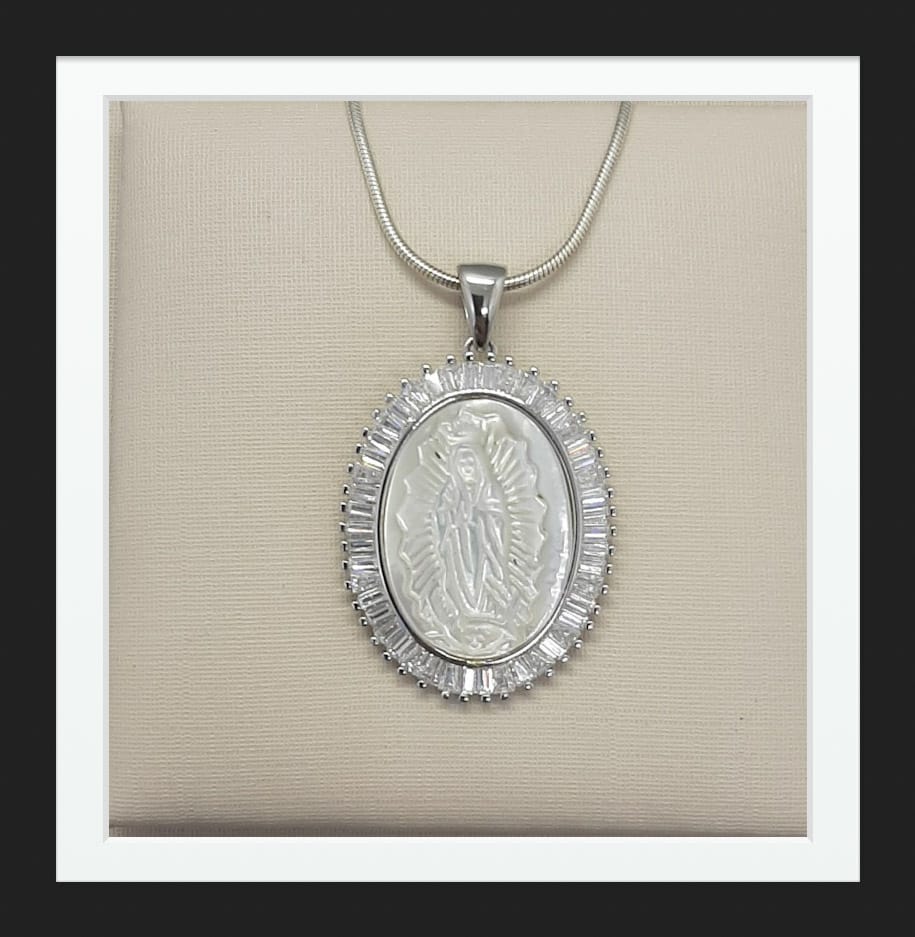 Colar Prata Medalha Nossa Senhora de Guadalupe